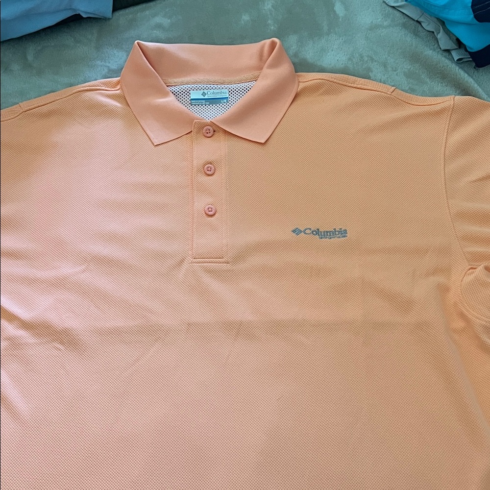 Columbia Men's Peach Polo Shirt